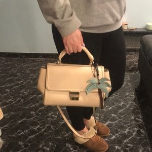Nude satchel crossbody bag ZARA